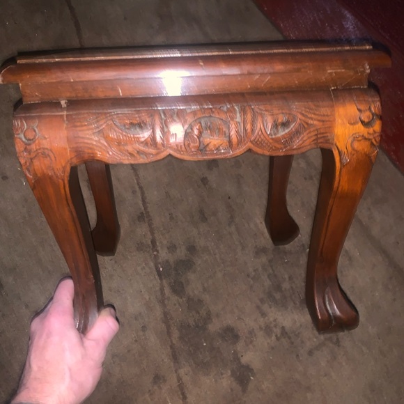 Antique Hand Carved Japanese Bonsai Tree Table Stand